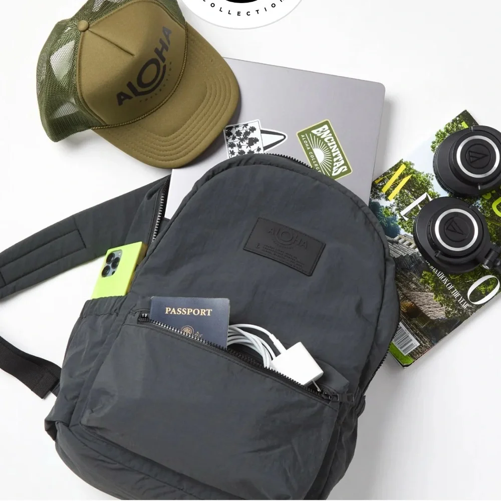 ✨LAST ONE✨NWT Aloha Collection Keep It Light Backpack Black - Picture 3 of 13